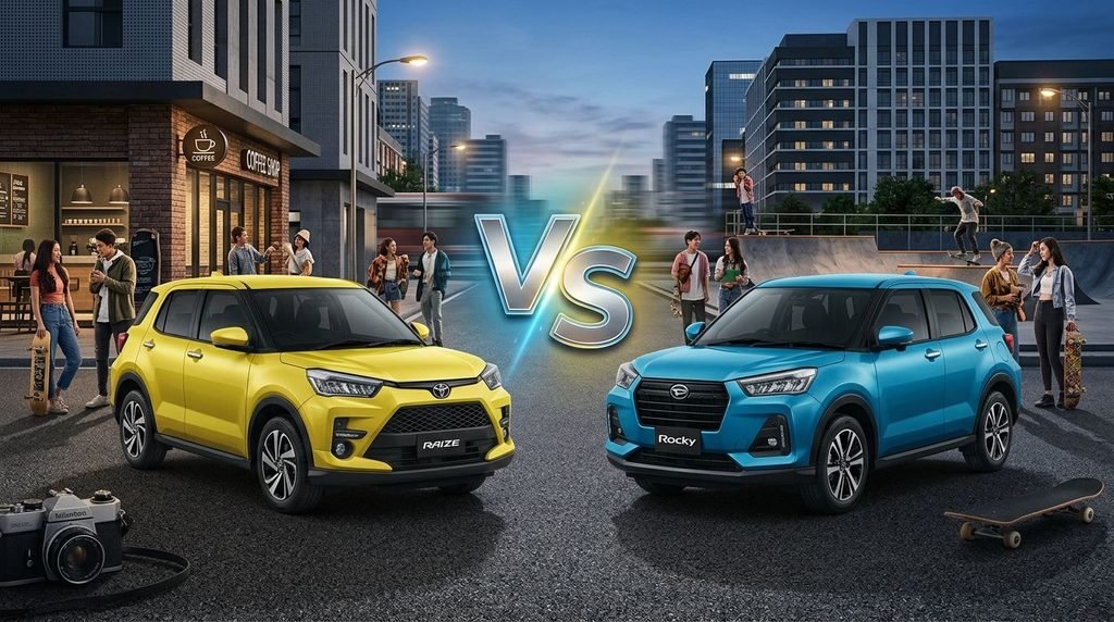 Toyota Raize vs Daihatsu Rocky Barlingmascakeb