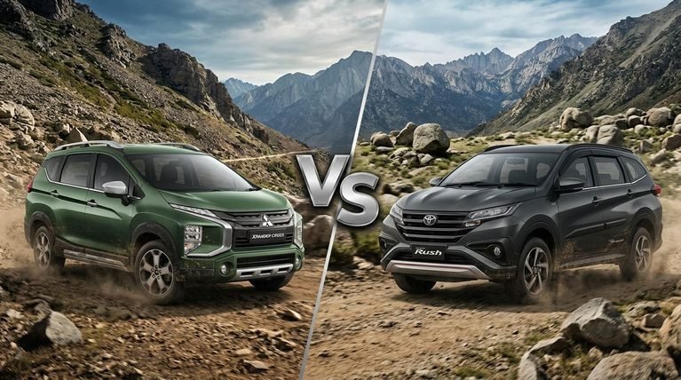 Toyota Rush vs Xpander Cross Barlingmascakeb